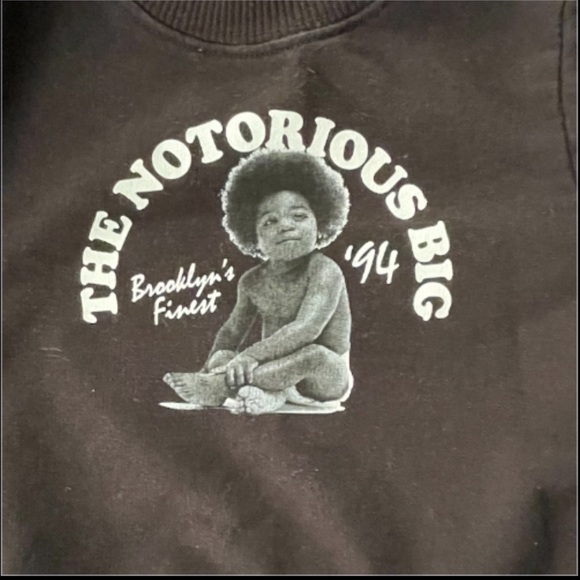 The Notorious B. I. G. Kids Black Graphic Sweatshirt - Picture 3 of 7